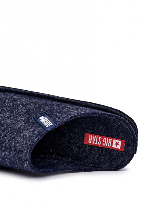 Classic Men's Slippers Big Star KK176004 Navy blue Classic Men's Slippers Big Star KK176004 Navy blue