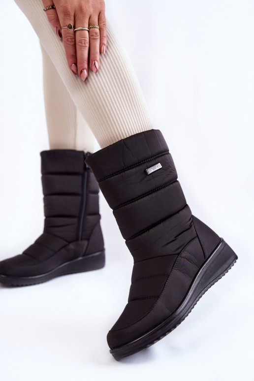 Warm Wedge Snow Boots Black Calena Warm Wedge Snow Boots Black Calena
