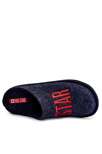 Classic Men's Slippers Big Star KK176002 Navy blue 2
