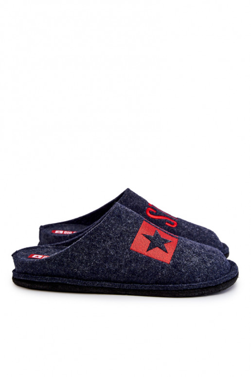 Classic Men's Slippers Big Star KK176002 Navy blue Classic Men's Slippers Big Star KK176002 Navy blue