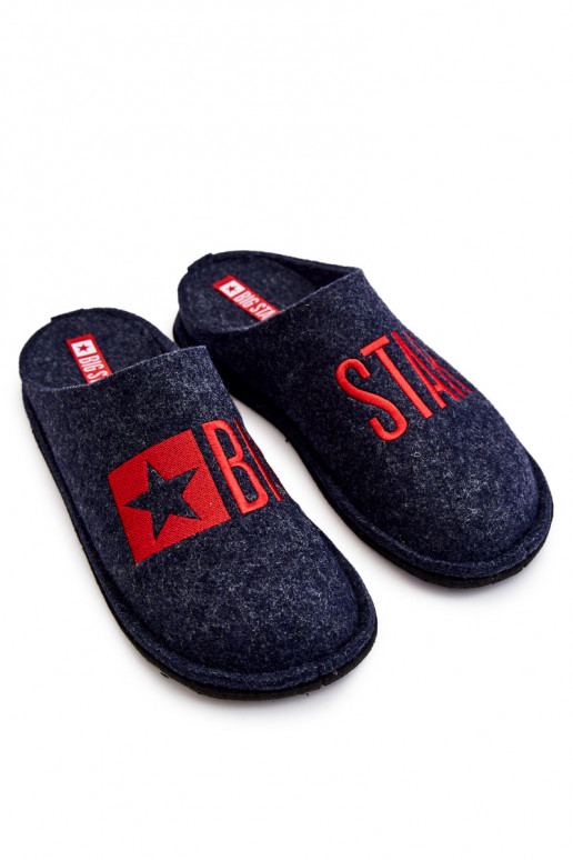 Classic Men's Slippers Big Star KK176002 Navy blue Classic Men's Slippers Big Star KK176002 Navy blue