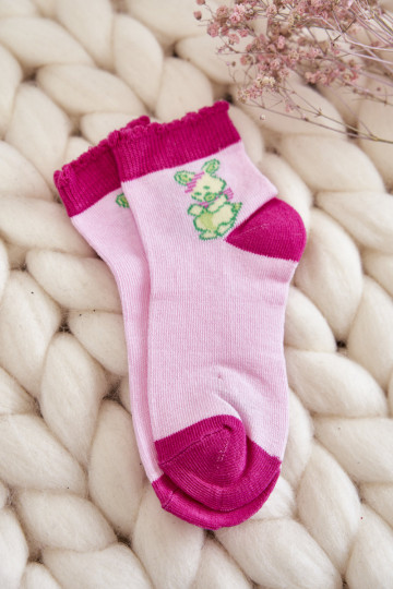Youth Socks With Bunny 5-Pack Multicolor 2