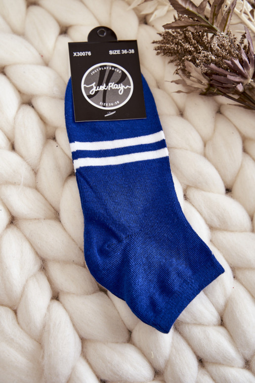 Women's cotton ankle socks Blue