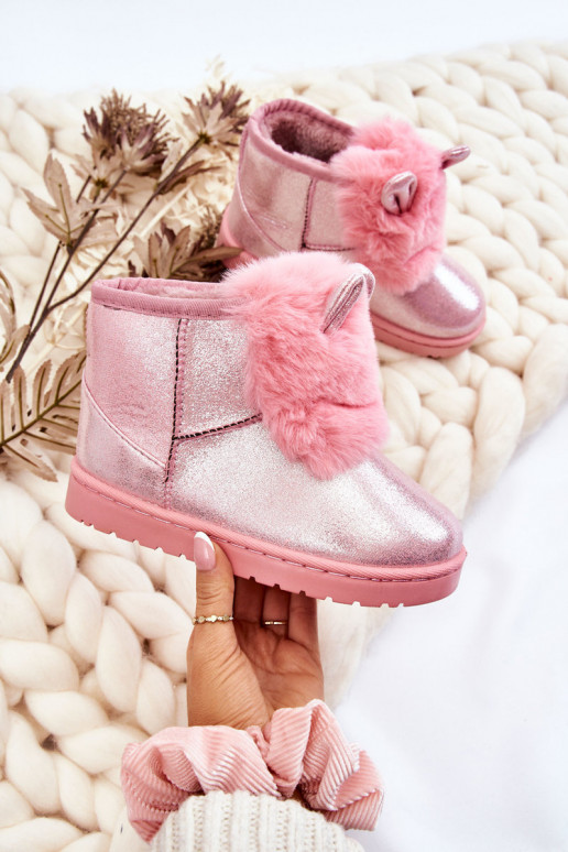 Children's Snow Boots Insulated With Fur With Little Ears Pink Betty Children's Snow Boots Insulated With Fur With Little Ears Pink Betty