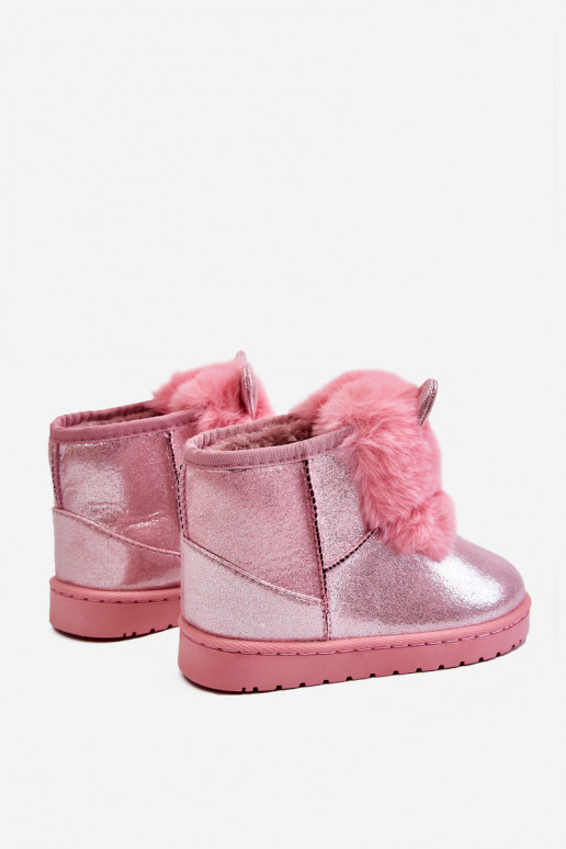 Children's Snow Boots Insulated With Fur With Little Ears Pink Betty Children's Snow Boots Insulated With Fur With Little Ears Pink Betty