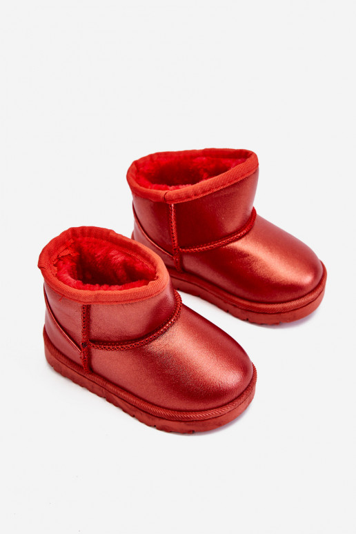 Warmed Children's Snow Boots Red Scooby Warmed Children's Snow Boots Red Scooby