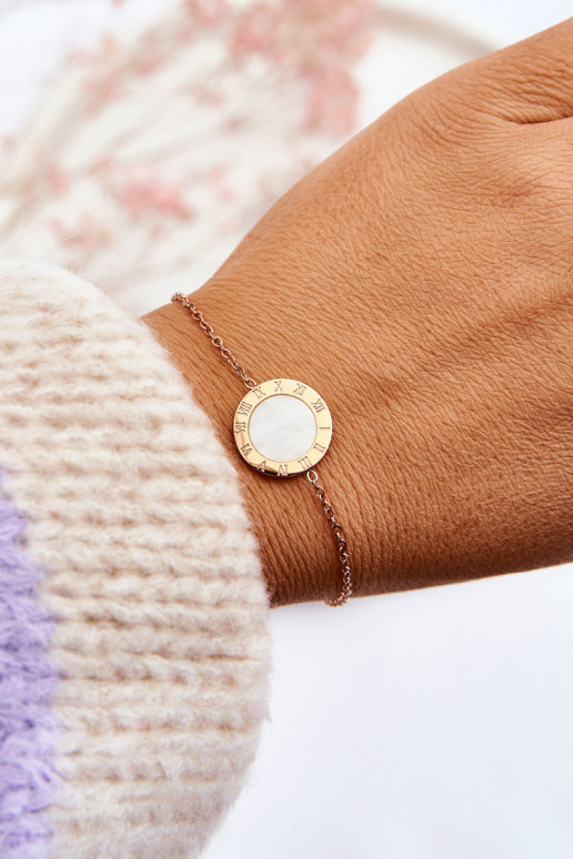 Women's Bracelet Celebrity White Circle Rose Gold Women's Bracelet Celebrity White Circle Rose Gold