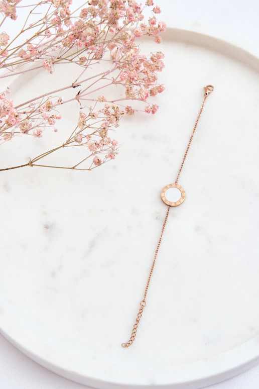 Women's Bracelet Celebrity White Circle Rose Gold Women's Bracelet Celebrity White Circle Rose Gold