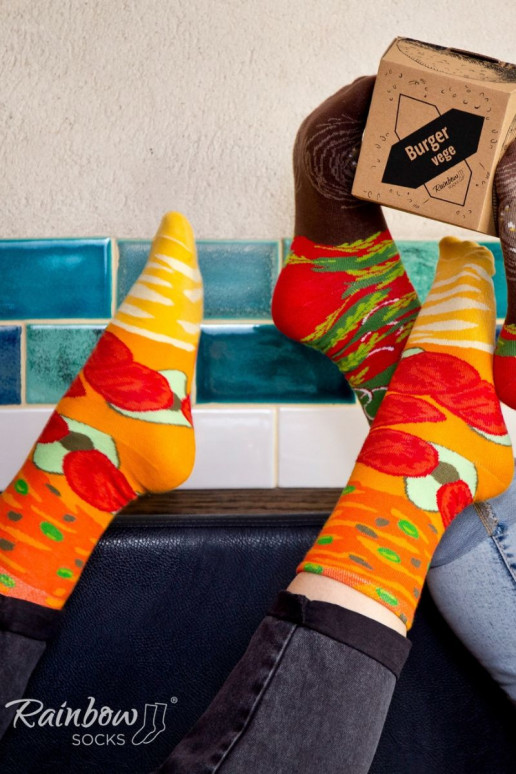 Rainbow Socks Burger Vege Socks 2 Pairs