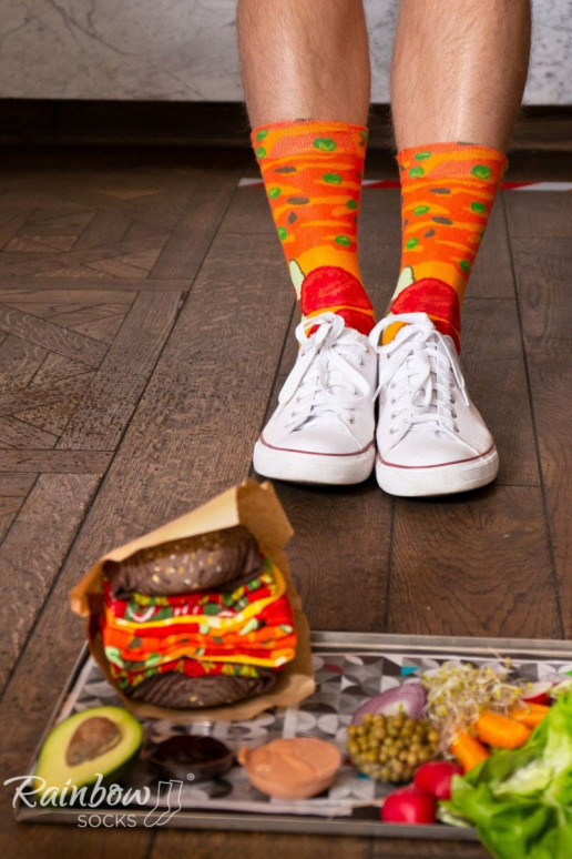Rainbow Socks Burger Vege Socks 2 Pairs