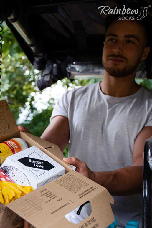 Meal Socks Box Burger  5 Par  Meal Socks Box Burger  5 Par