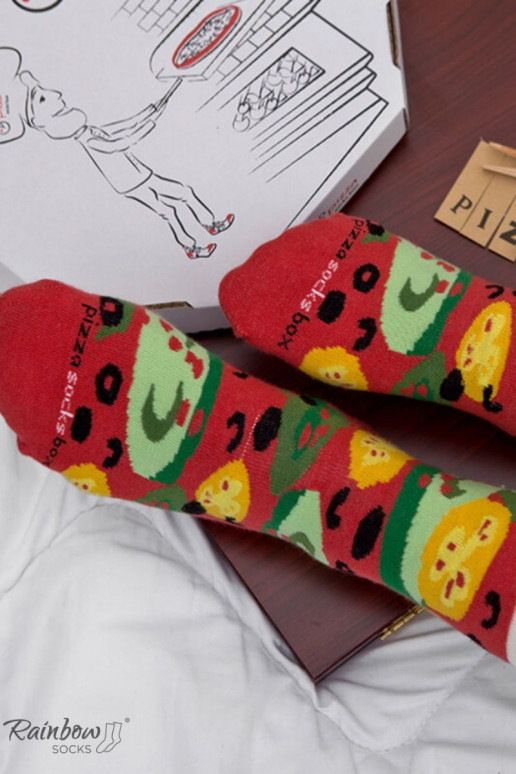 Rainbow Socks 1 Pair vegetarian Pizza Socks