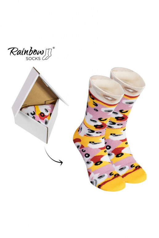 Rainbow Socks 1 Pair Capricciosa Pizza Socks Rainbow Socks 1 Pair Capricciosa Pizza Socks