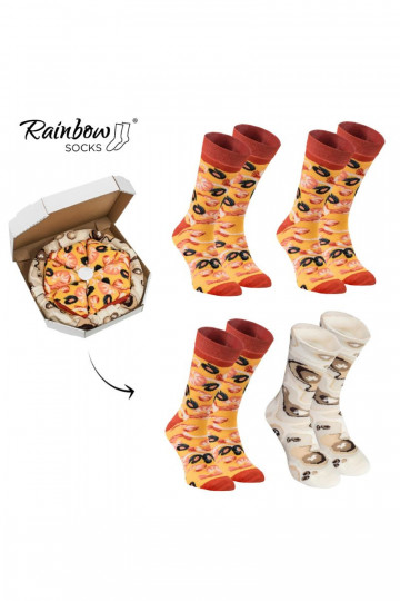Rainbow Socks Pizza 4 Pairs Seafood 2