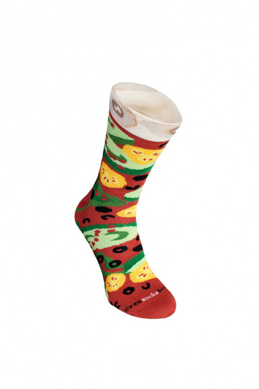Rainbow Socks Pizza 4 Pairs Vegetarian