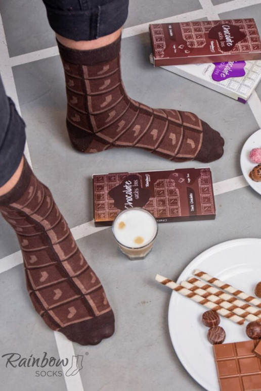 Rainbow Socks Milky Chocolate 1 Pair