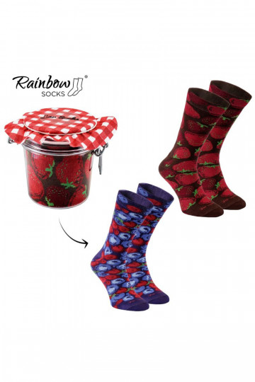 Rainbow Socks Blueberries Strawberries In A Jar 2 Pairs 2