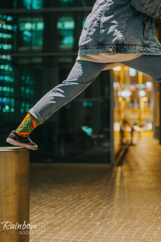 Rainbow Socks Lemons Carrots Peas In A Jar 2 Pairs
