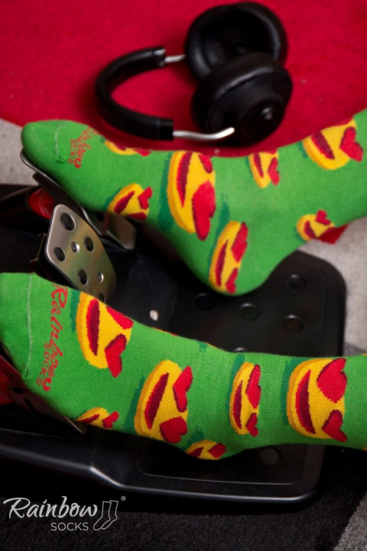 Rainbow Socks Emoticons Brainy Smiley Lover 3 Pairs
