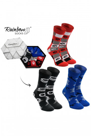 Rainbow Socks For the Automotive Fan Of 3 Pairs 2