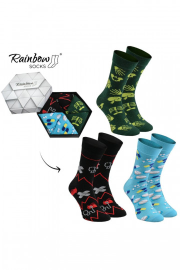 Rainbow Socks For doctors and medics Of 3 Pairs 2