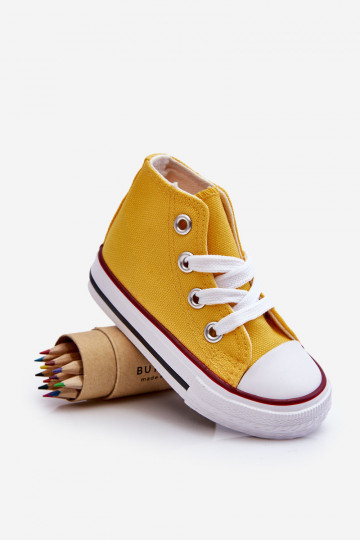 Children's High Sneakers Yellow Filemon 2