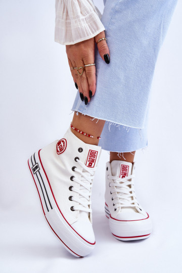 Women's High Textile Platform Sneakers Big Star LL274185 White 2