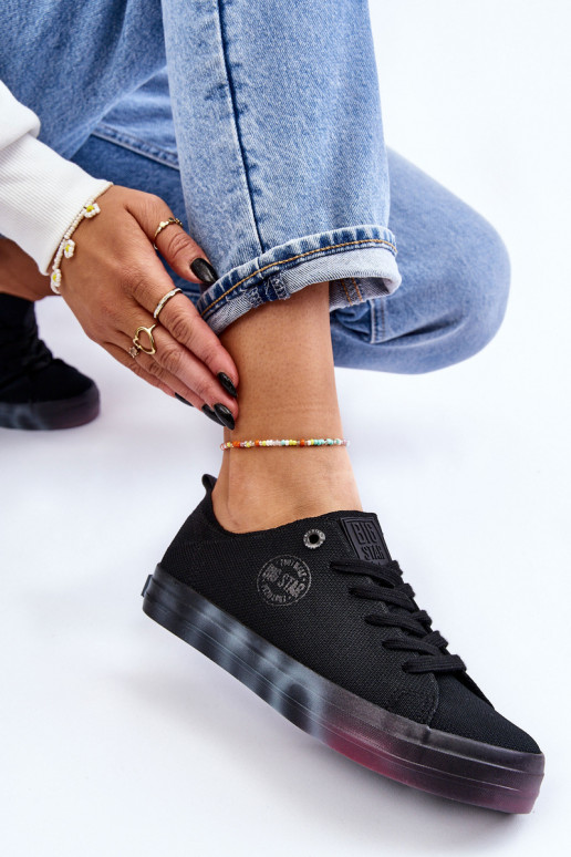 Women's Sneakers With A Colorful Platform Big Star LL274239 Black Women's Sneakers With A Colorful Platform Big Star LL274239 Black