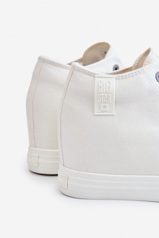 Hidden Wedge High Sneakers Big Star LL274035 White Hidden Wedge High Sneakers Big Star LL274035 White