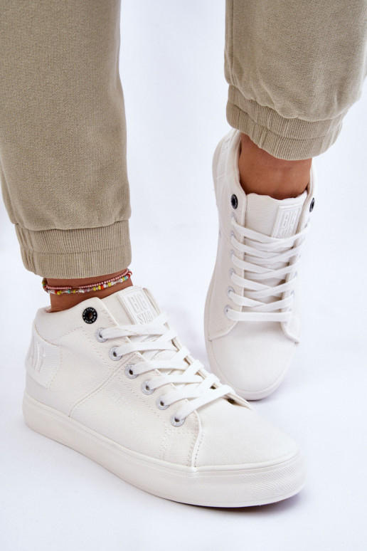 Women's Classic High Top Sneakers Big Star LL274002 White Women's Classic High Top Sneakers Big Star LL274002 White
