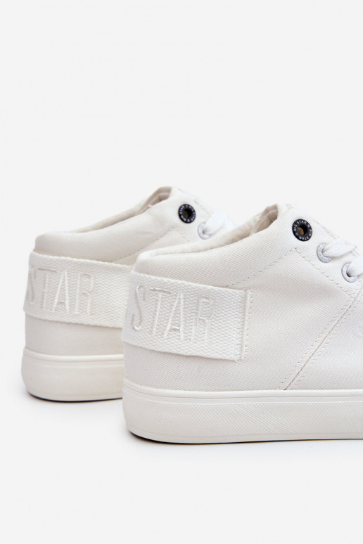 Women's Classic High Top Sneakers Big Star LL274002 White Women's Classic High Top Sneakers Big Star LL274002 White