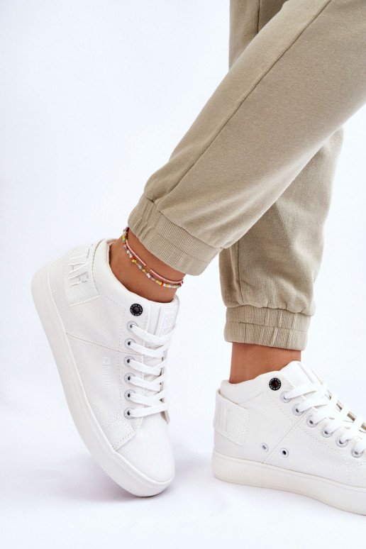 Women's Classic High Top Sneakers Big Star LL274002 White Women's Classic High Top Sneakers Big Star LL274002 White
