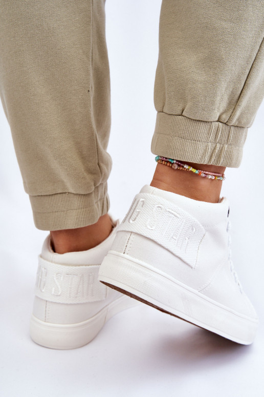 Women's Classic High Top Sneakers Big Star LL274002 White Women's Classic High Top Sneakers Big Star LL274002 White