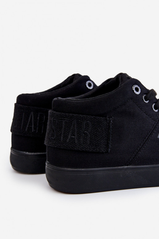 Women's Classic High Top Sneakers Big Star LL274001 Black Women's Classic High Top Sneakers Big Star LL274001 Black