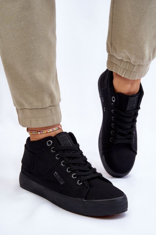 Women's Classic High Top Sneakers Big Star LL274001 Black Women's Classic High Top Sneakers Big Star LL274001 Black