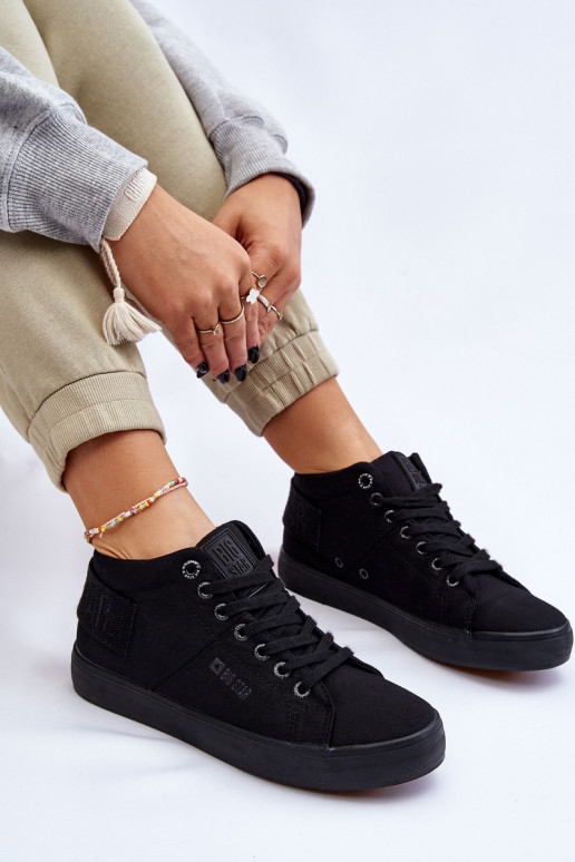 Women's Classic High Top Sneakers Big Star LL274001 Black Women's Classic High Top Sneakers Big Star LL274001 Black