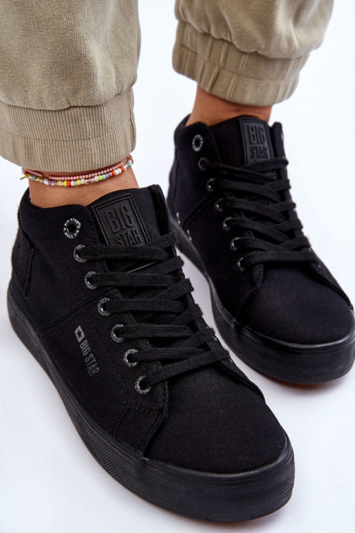 Women's Classic High Top Sneakers Big Star LL274001 Black Women's Classic High Top Sneakers Big Star LL274001 Black