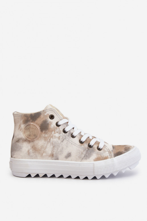 Women's Sneakers High Big Star LL274047 White and green