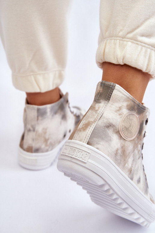 Women's Sneakers High Big Star LL274047 White and green