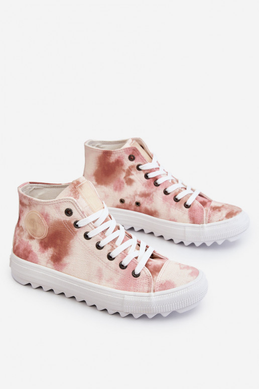 Women's Sneakers High Big Star LL274048 Beige-Pink Women's Sneakers High Big Star LL274048 Beige-Pink