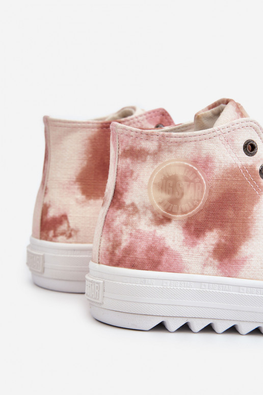 Women's Sneakers High Big Star LL274048 Beige-Pink Women's Sneakers High Big Star LL274048 Beige-Pink