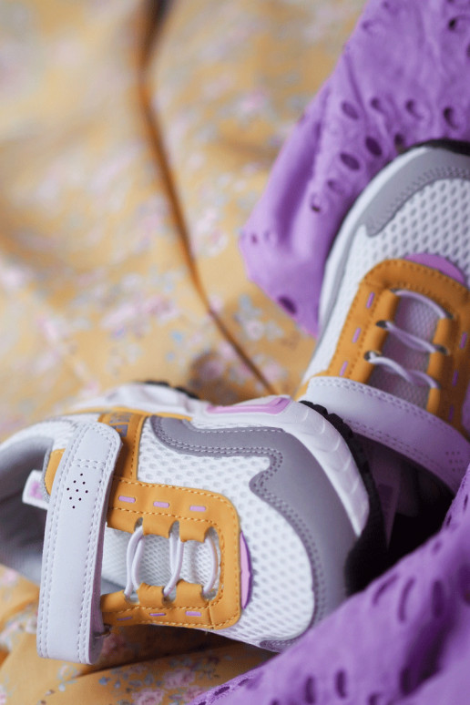 Children's Sport Shoes With Velcro Big Star JJ374257 White and Yellow Children's Sport Shoes With Velcro Big Star JJ374257 White and Yellow