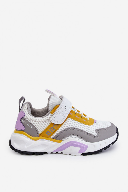 Children's Sport Shoes With Velcro Big Star JJ374257 White and Yellow Children's Sport Shoes With Velcro Big Star JJ374257 White and Yellow