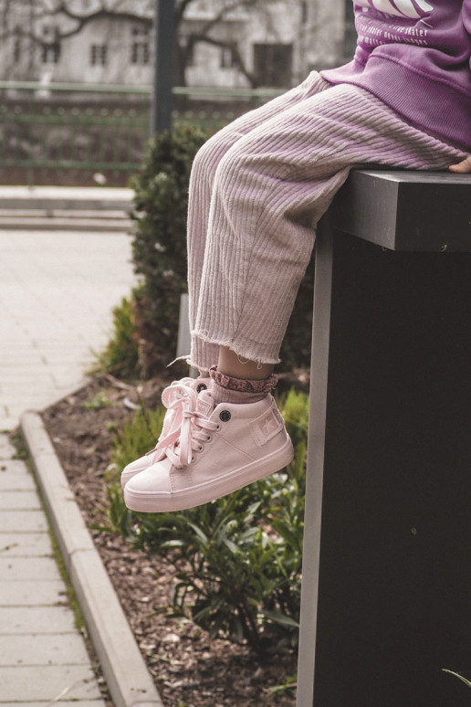 Children's Classic High Sneakers Big Star LL374003 Pink Children's Classic High Sneakers Big Star LL374003 Pink