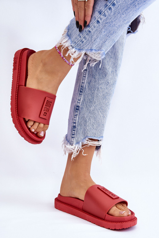 Women's Slippers Big Star LL274430 Red Women's Slippers Big Star LL274430 Red