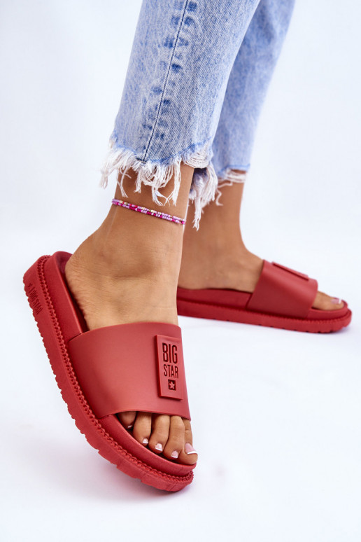 Women's Slippers Big Star LL274430 Red Women's Slippers Big Star LL274430 Red