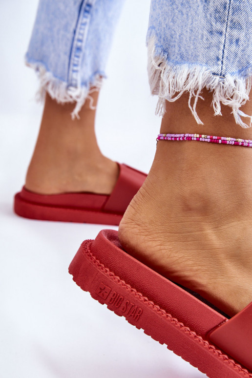 Women's Slippers Big Star LL274430 Red Women's Slippers Big Star LL274430 Red