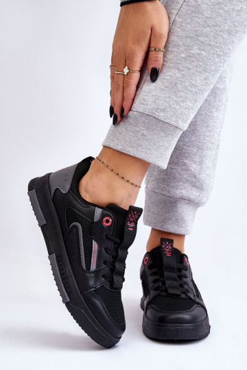 Women's Cross Jeans Low Sneakers LL2R4012C Black 2