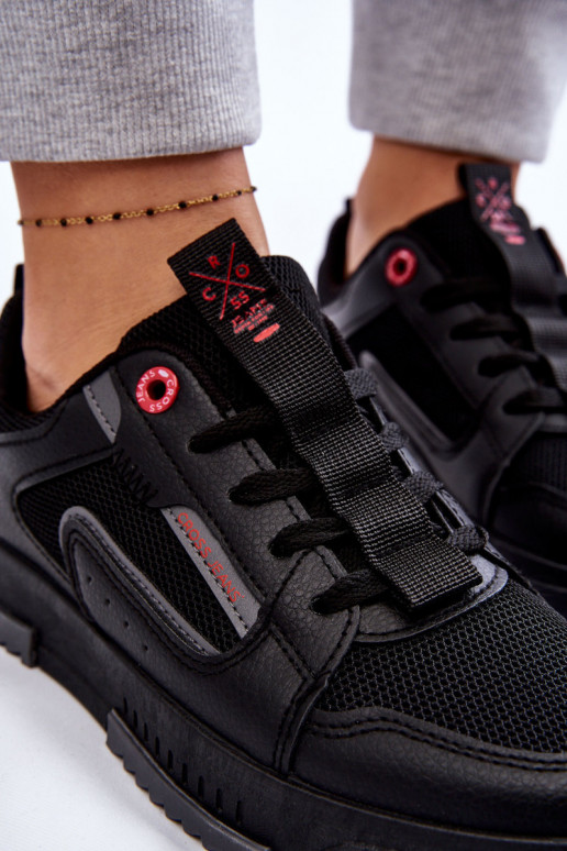 Women's Cross Jeans Low Sneakers LL2R4012C Black Women's Cross Jeans Low Sneakers LL2R4012C Black