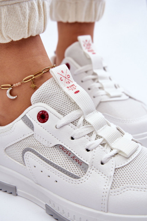 Women's Cross Jeans Low Sneakers LL2R4011C White Women's Cross Jeans Low Sneakers LL2R4011C White